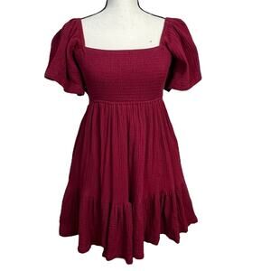 Newbury kustom dress tie back mini dress burgundy small
